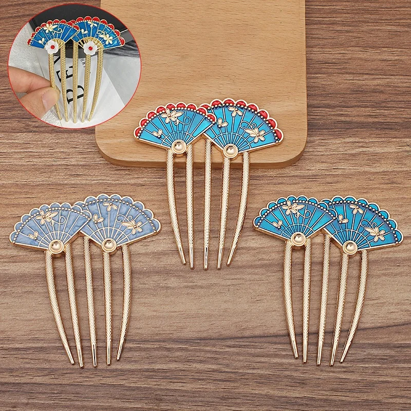 BoYuTe (10 Pieces/Lot) 5 Teeth Alloy Inserted Combs Ancient Court Headdresses Diy Hair Jewelry Accessories