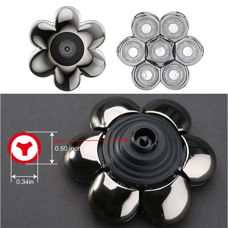 Multi-Blade Smart Razor Accessories New Men'S Multi-Function Washable Rotary Barber Shaver Razor Razor Spare Head