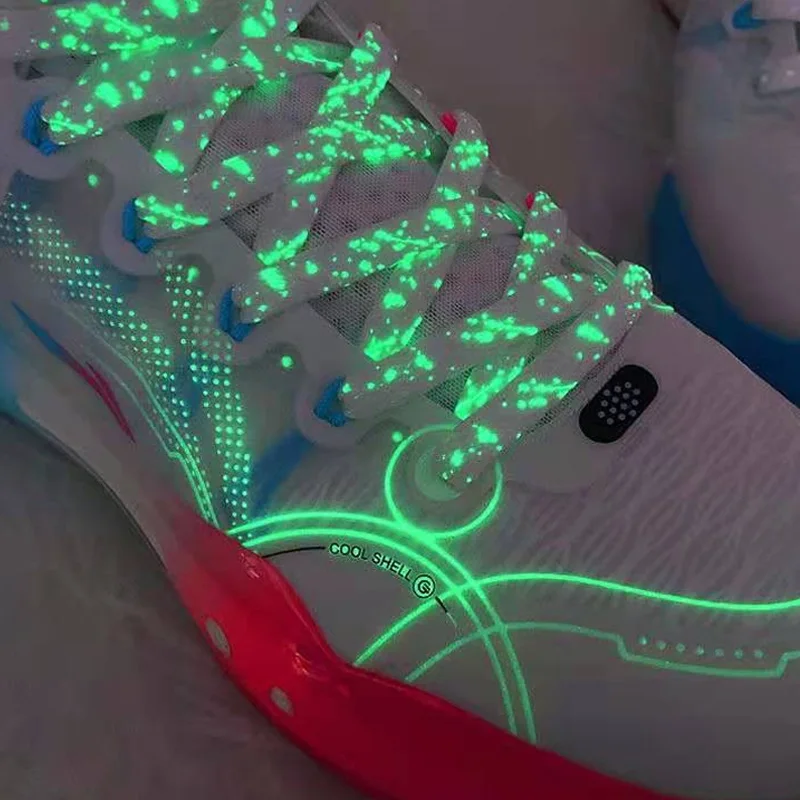 Mode 1 Paar Lichtgevende Groene Schoenveter Mannen Vrouwen Veters Gloeiende Fluorescerende Schoenveter Voor Sneakers Canvas Schoenen Snaren