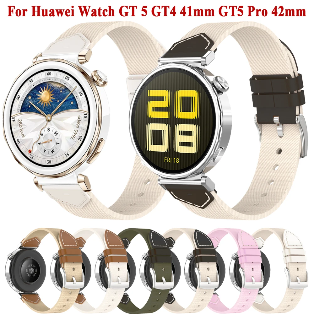 

Wrist Strap for Huawei Watch GT5/GT 5 Pro 42mm Sport 18mm Denim Bracelet for Huawei GT4/GT5 41mm Easyfit Watchband Accessories