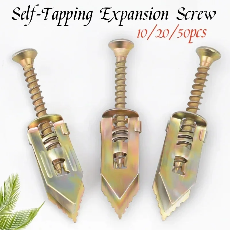 10/20 Set Self Tapping Screws Self Drilling Anchors Screws Drywall Anchors Easy Application for Gypsum Plasterboard Dowel 2025