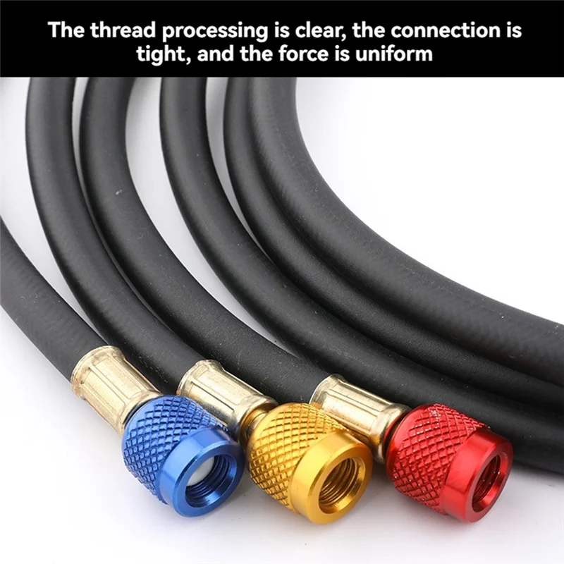 A39T-Air Conditioning Refrigerant Hose HVAC Manifolds Hose 4.92 Feet For R134A R410A R22 R502