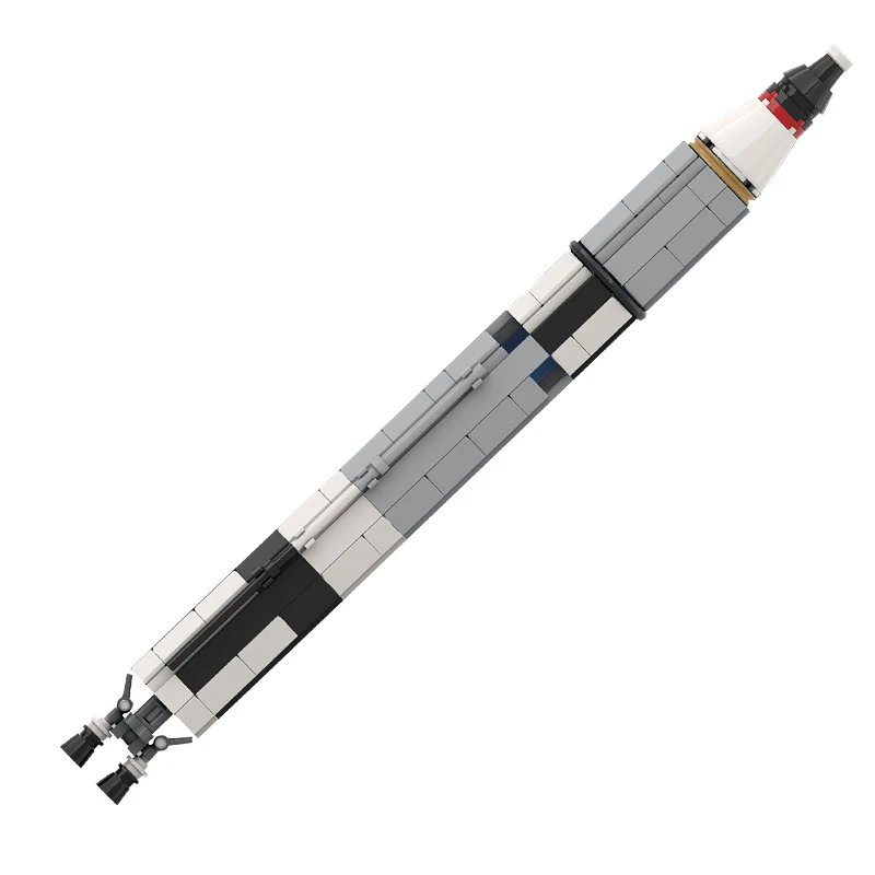 MOC 1:110 Scale R-7 Soyuz Rocket Building Blocks Kit Spacecraft Launch Vehicle Carrier Brick Model Assemble Toy DIY Kid Gift