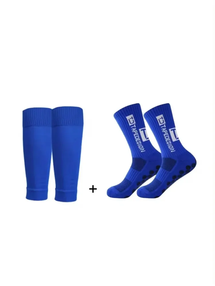 1 conjunto de meias adesivas antiderrapantes de alta qualidade e meias fixas de proteção de perna 1 conjunto de meias adesivas antiderrapantes de alta qualidade e perna gu