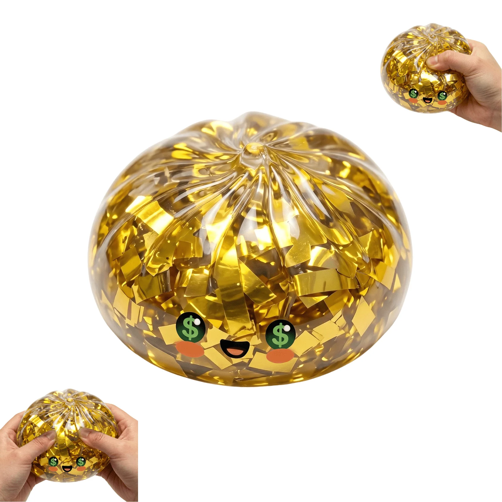 Mystery Blind Box Glitter Dumpling Squishy Secret Golden Edition Fake Food Slow Rising Squeeze Anti Stress Desk Gadget Present