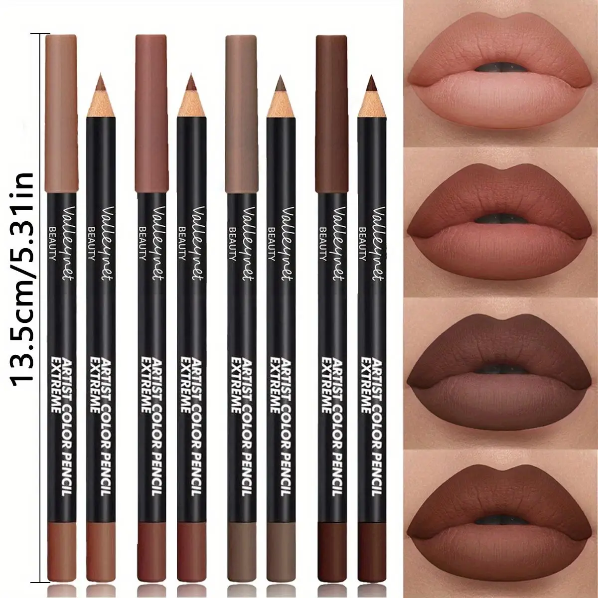 4pcs/set Lip Liner Set,Long-lasting Matte, Waterproof Lipstick Lip Liner Set Women'S Lip Cosmetics Matte Lip Makeup Pencil