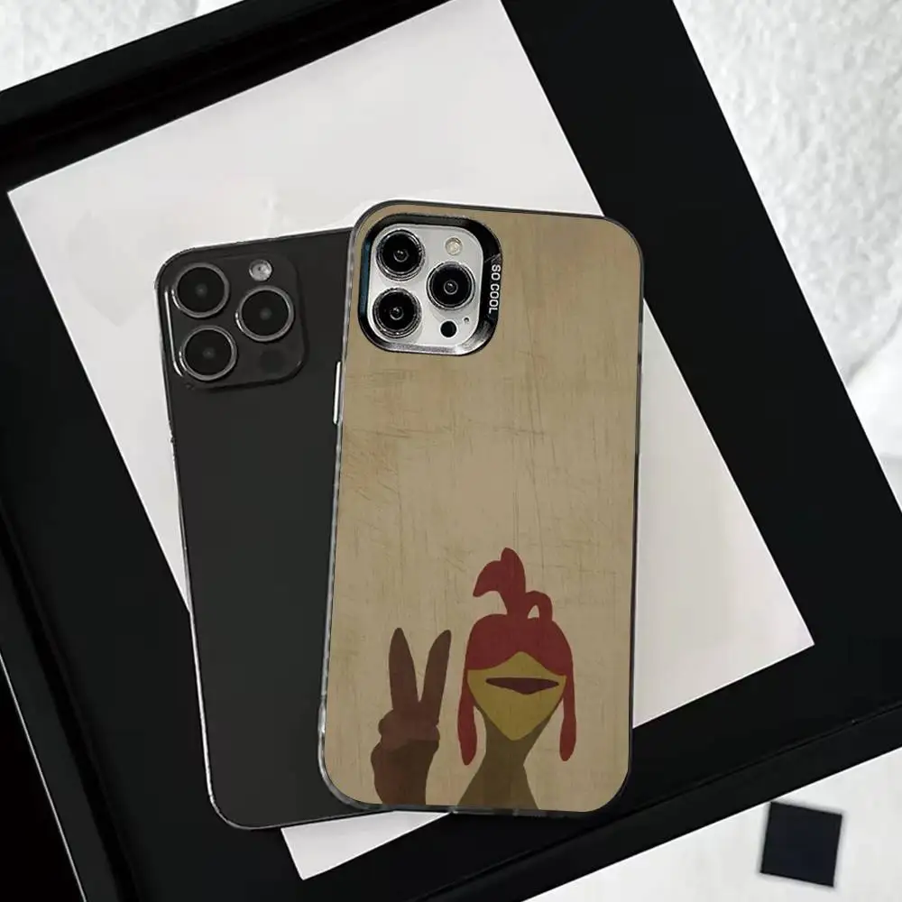 حافظة هاتف C-Chicken J-Joe Surf-es لهاتف iPhone 16,15,14,13,12,11,Mini,Pro,SE,MAX غطاء أبيض غير لامع مقاوم للصدمات