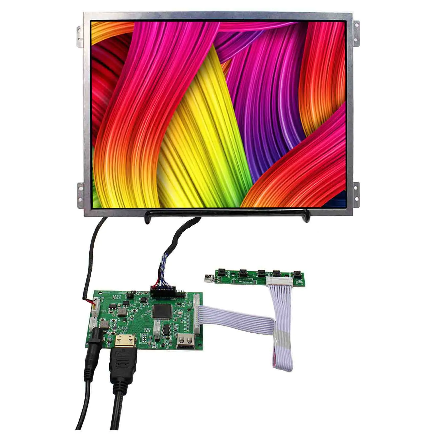 Outdoor Lcd Screen 10.4inch High Brightness Display Tft Lcd Display 1024x768 Support Playback With Usb Driver Board