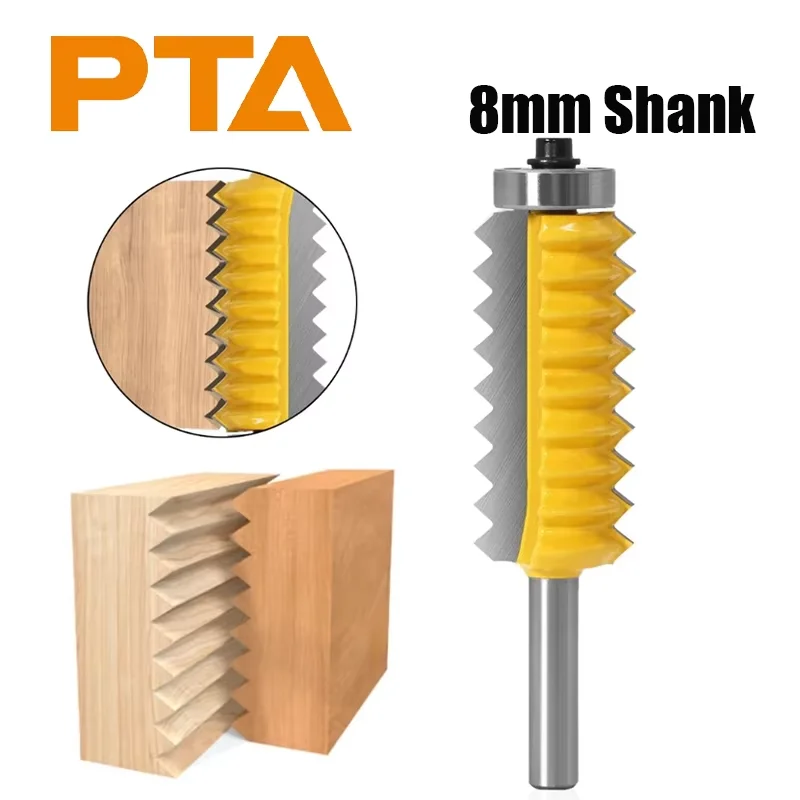 

8mm Shank Raised panel"V"joint Bits Finger Joint Glue Milling Cutter for Wood Tenon Woodwork Cone Tenon Milling Tenoning Machine