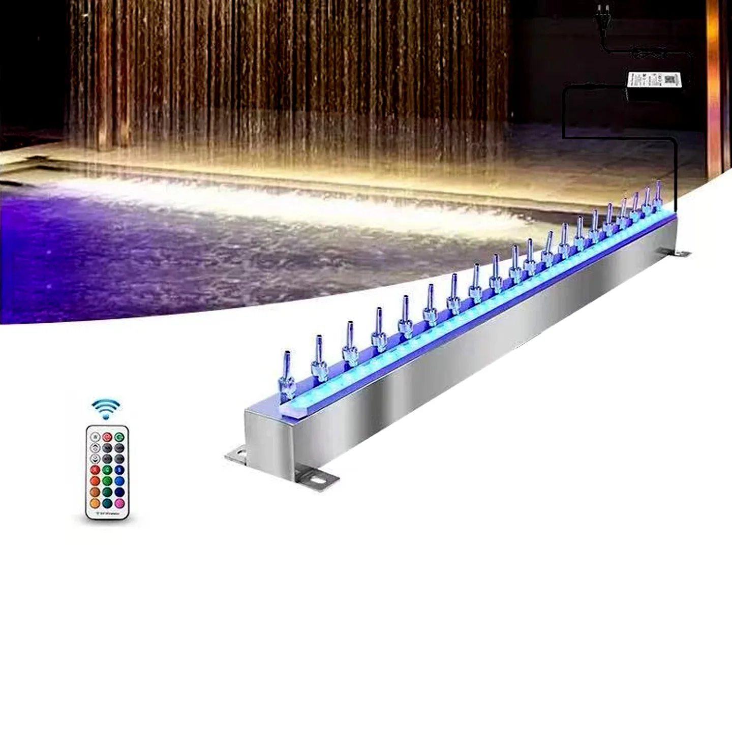 SS304 String Water Curtain Light for Hotel Villa Hall Garden Wall Decoration Multifunctional Artificial Waterfall Fountain