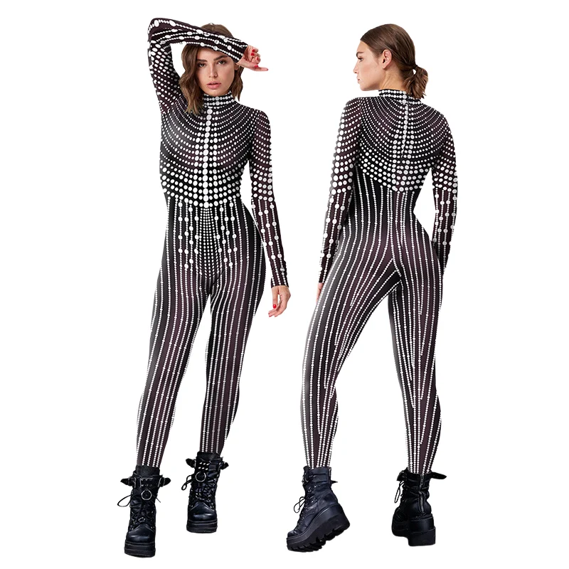 

Color Cosplayer Adult Cosplay Costumes Anime Women Jumpsuit Elegant Role Playing Sets Long Sleeve Carnival Party Catsuits