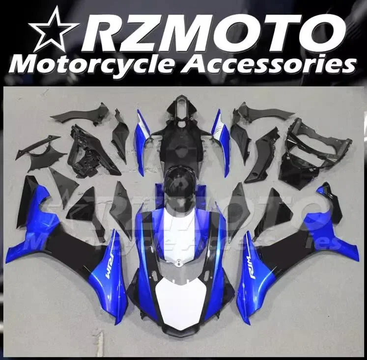 

4Gifts New ABS Motorcycle Fairings Kit Fit for YAMAHA YZF - R1 2015 2016 2017 2018 15 16 17 18 Bodywork Set Custom Blue White