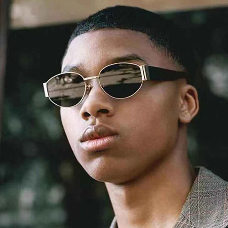 Popular Fashion Small Rectangle Women Luxury Sunglasses Brand Designer Vintage Punk Men Sun Glasses Shades UV400