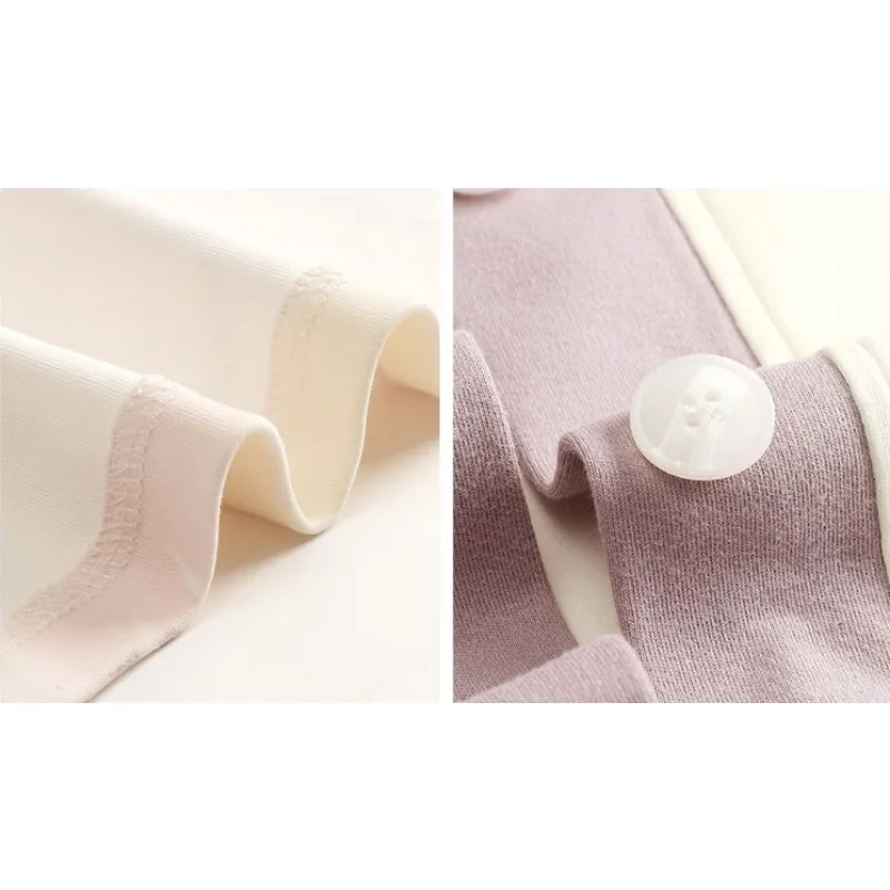 2023 New Pure Cotton Pajama Women Spring Autumn Sweet Loungewear Cute Cardigan Girls Homewear Korean Casual V-neck Sleepwear Set