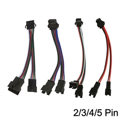 5pcs 2pin 3p 4p SM2.54 JST Splitter Connector Cable 1 to 2 Male to Female Plug Wire 15cm for CCT RGB RGBW LED Strip Light