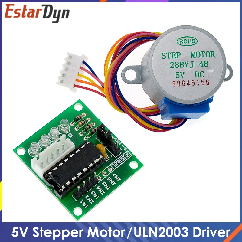 5V 4-fazowy 28BYJ-48 DC Gear Step Stepper Motor ULN2003 Driver Board ULN2003 PIC MCU DIY