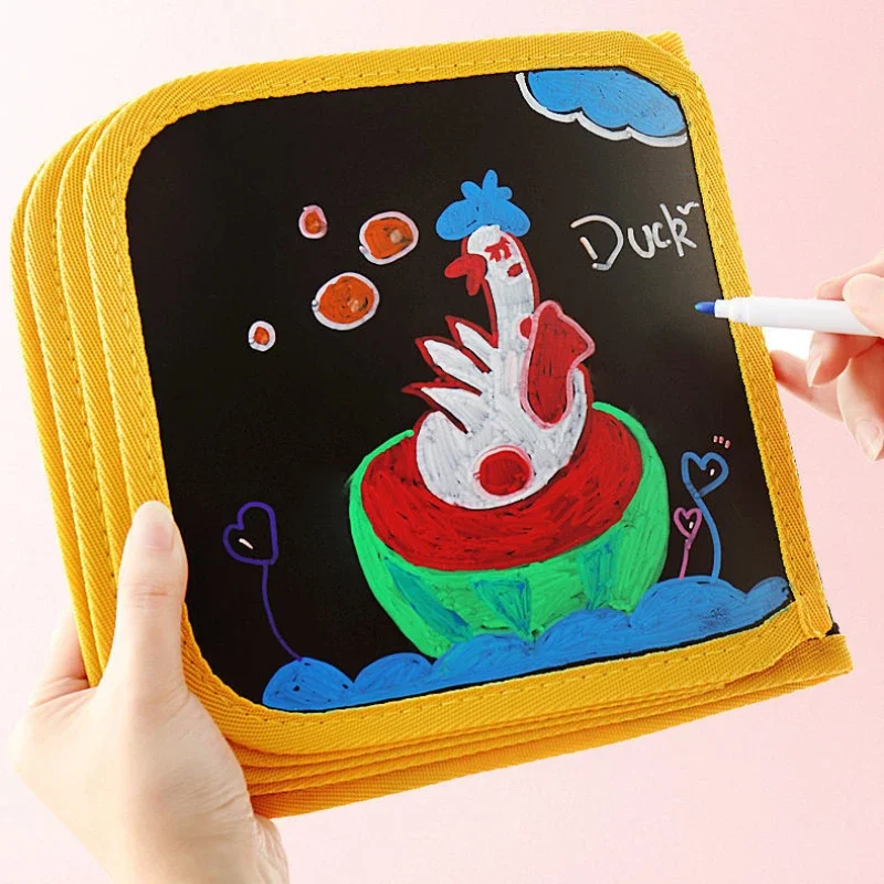 

Children's Portable Painting Book Erasable Household Graffiti Small Blackboard Student Writing Coloring Stationery