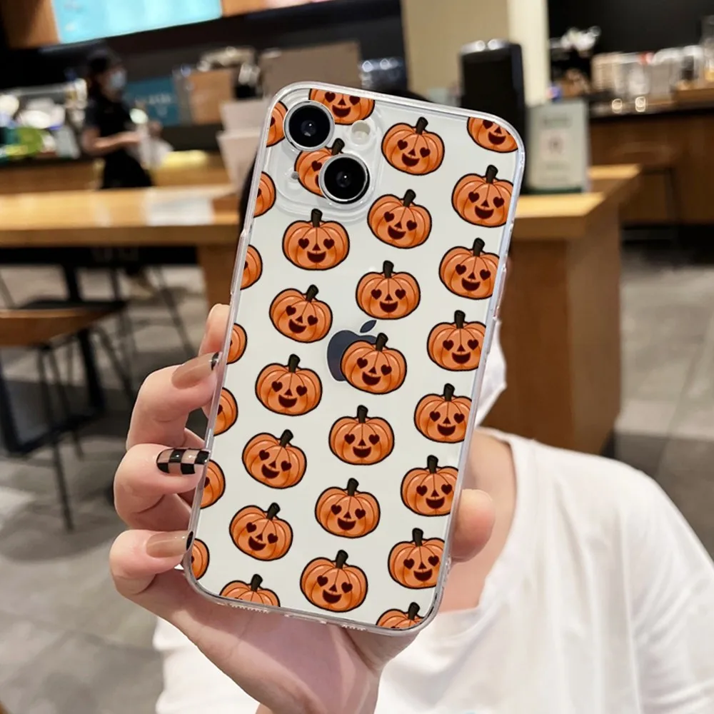 IPhone用の透明なハロウィーンケース,iPhone 15,11,13,14 pro max,7,8 plus,x,xr,xs max,16pro,12mini