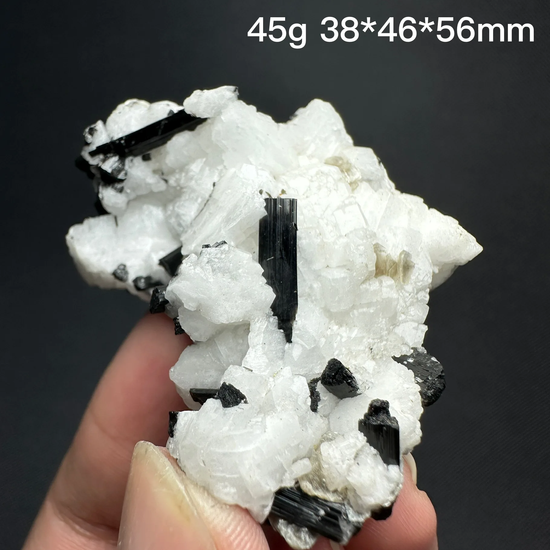 

Natural Raw Stone Black Tourmaline With Clear Quartz Mineral Specimen Quartz Crystal Healing Teaching Collection Home Decor Gift