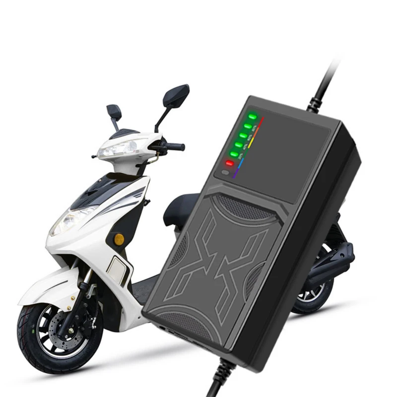 Electric Vehicle Battery Charger 48V 20AH/60V 20AH/72V 7-Light Reverse Connection Temperature Protection Smart Charging