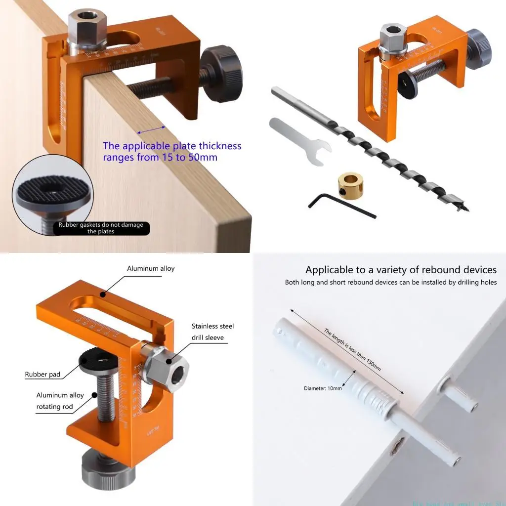581C Reinforced Drilling Jigs For Smooth Vertical Boring And Accurate Concealed Hinge Installation In Woodworking Projects