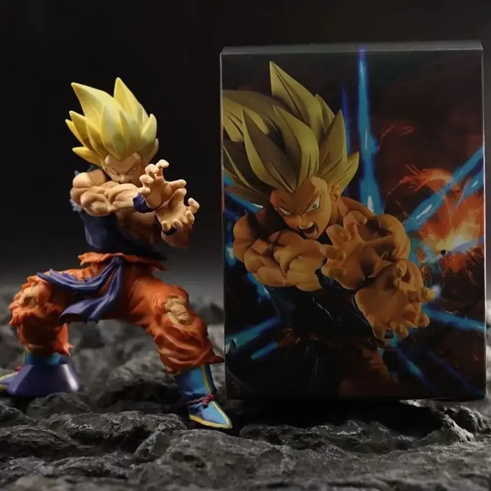 

Dragon Ball Z Kamehameha Son Goku Figure Super Saiyan Kakarotto 16CM PVC Action Figures Model Dolls Toys for Children Gifts