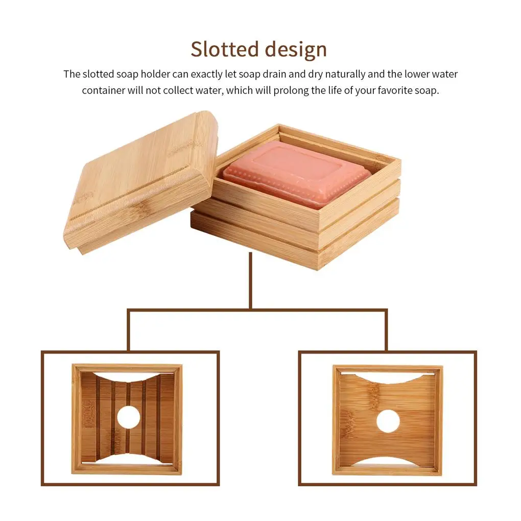 Bamboo Soap Box Convenient Lightweight Tray Holder Durable Storage Rack Container Handcraft Bathtub Soap Dish Home