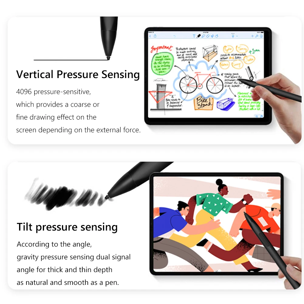 

Сенсорный стилус, магнитный емкостный стилус 4096, чувствительный к давлению, перезаряжаемый Type-C для Microsoft Surface Pro 9/8/7/6/5