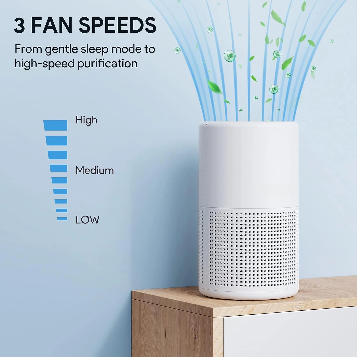 2026 New Upgrade Air Purifiers For Bedroom, True  Air Filter, Quiet Air Cleaner With Night Light, Portable