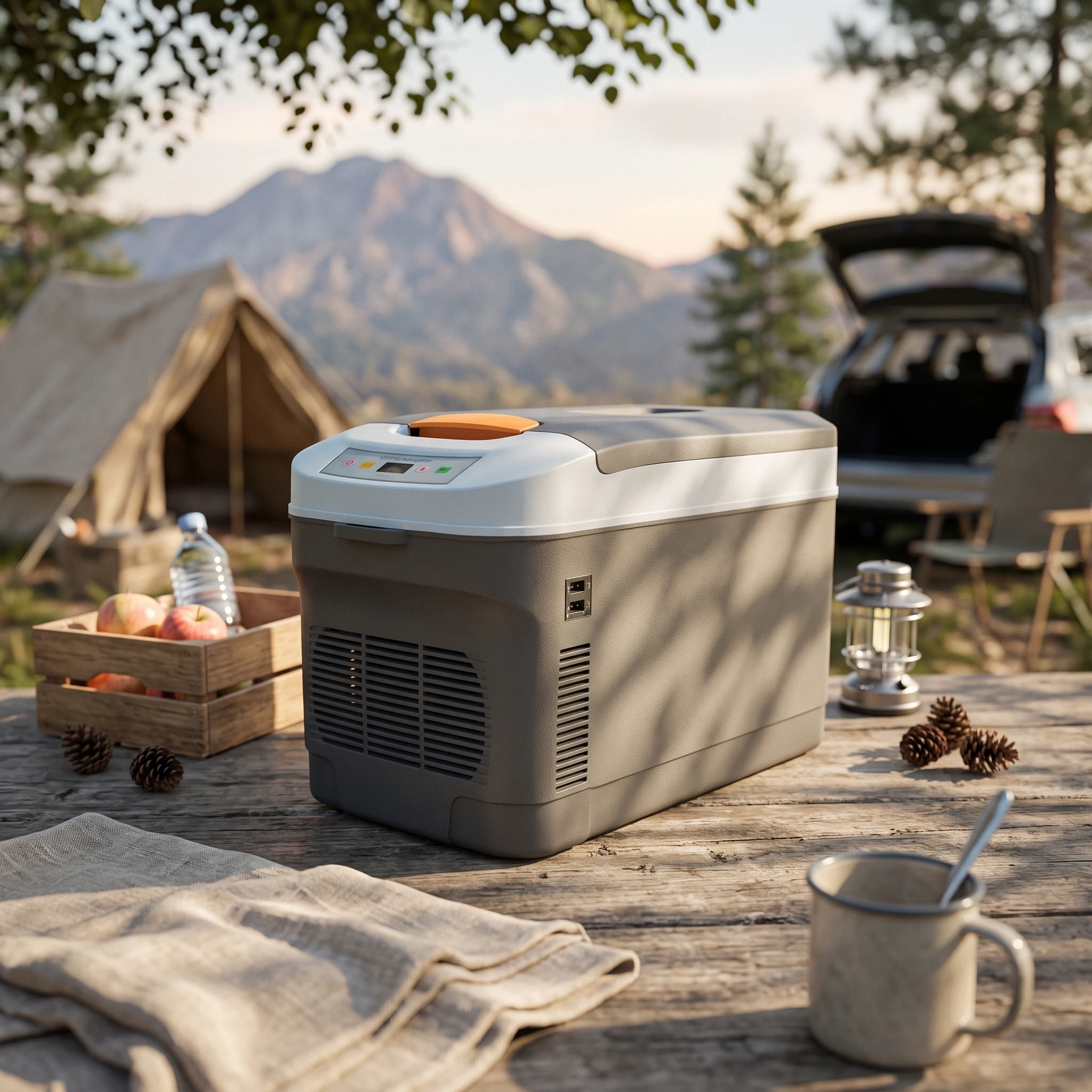 Car Fridge with Window Compact Mini Fridge with Warmer Car Refrigerator Flexible Portable Cooler with Handle Convenient