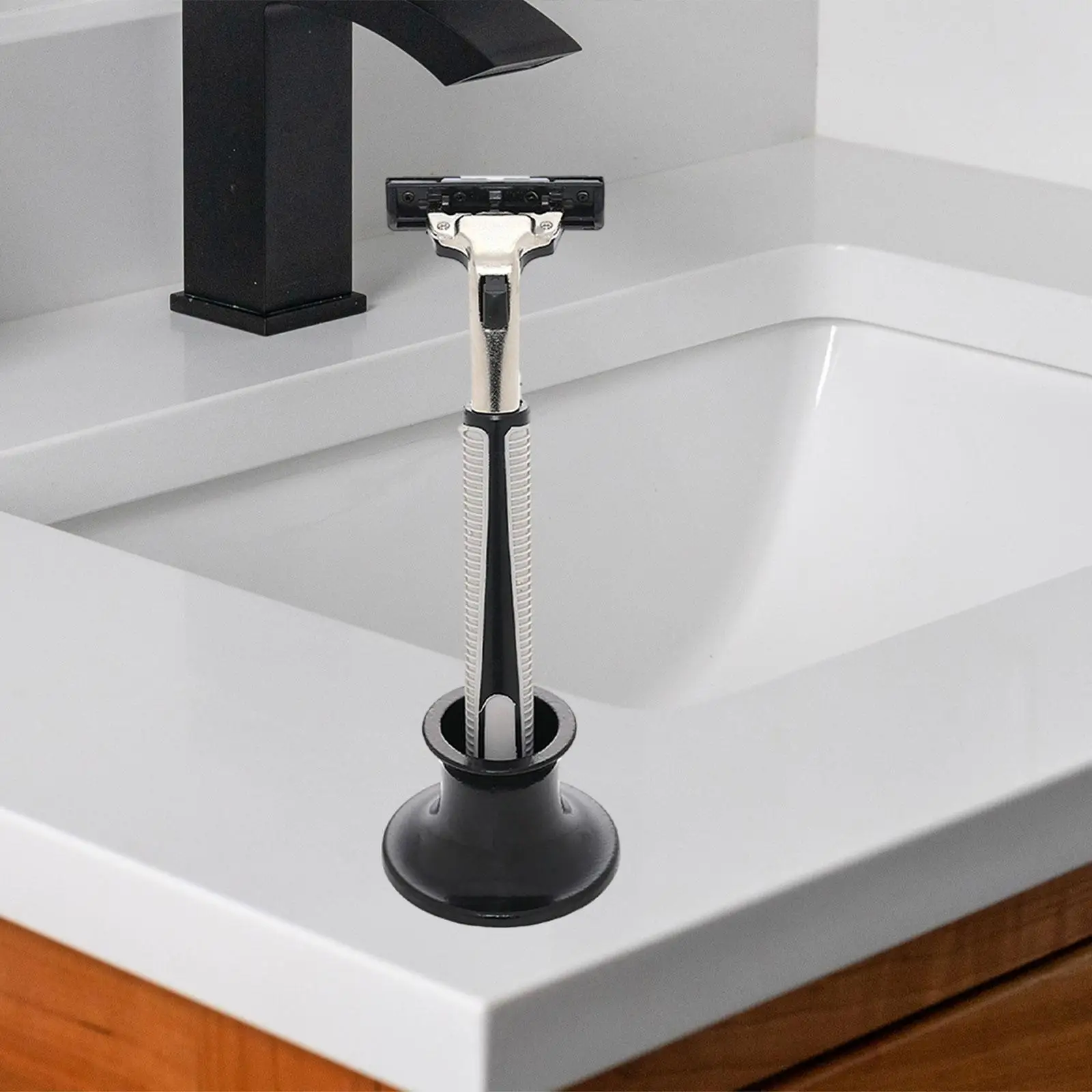 حامل فرشاة الحلاقة متعدد الأغراض للرجال، حامل ماكينة الحلاقة من سبائك الزنك، قاعدة تجفيف للاستخدام المنزلي أثناء السفر #5