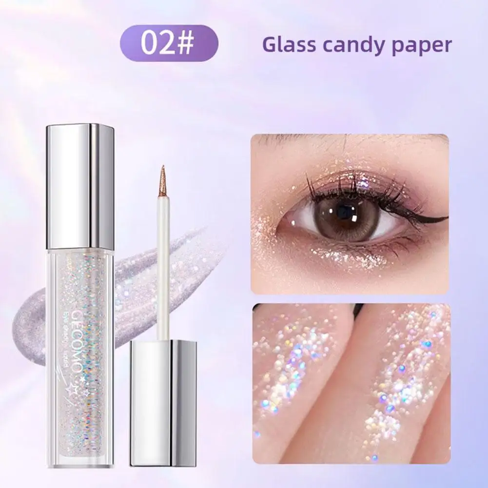 

Liquid Eyeshadow Pearlescent Shimmer Long Lasting Monochrome Pearly Fine Sparkling Sequins Eye Shadow Highlighter Quick Drying