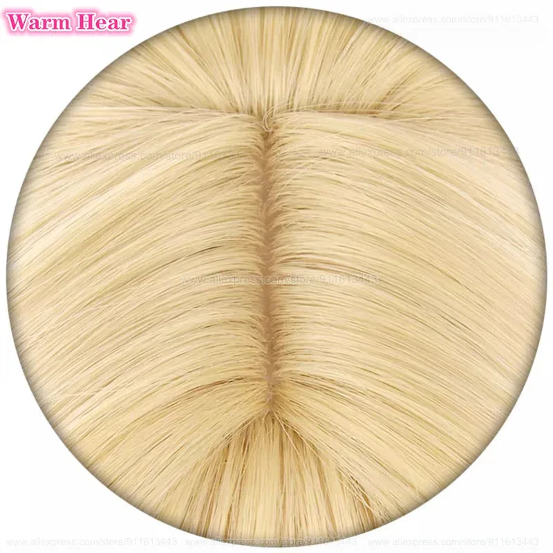 لعبة HSR Aglaea كتان صناعي قصير مختلط مع شعر مستعار أصفر مجعد كوسبلاي أنيمي مقاوم للحرارة شعر مستعار لحفلات الهالوين F;H;6GH