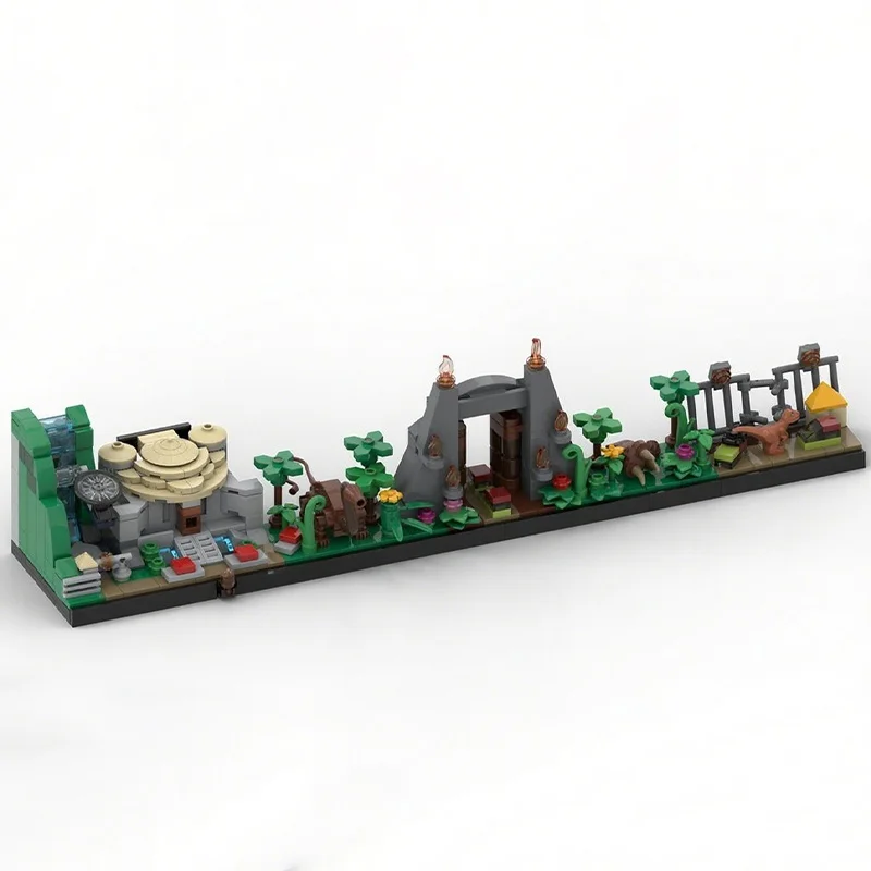 443 قطعة MOC الحديقة الجوراسية أفق العمارة نموذج ألعاب البناء كتل البناء لتقوم بها بنفسك هدايا عيد الميلاد الإبداعية فكرة الطوب #2
