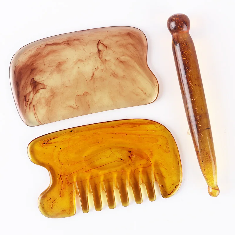 

7pcs/set Gua Sha board, muscle-pulling stick, acupoint pen set, muscle-pulling stick for eye massage, facial stick