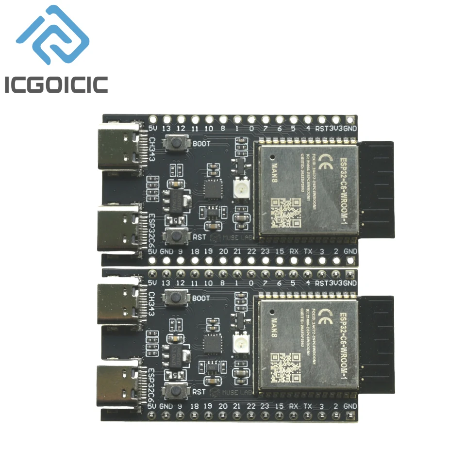 ESP32-C6-N4 N8 N16 Development Board ESP32-C6 Core Board WiFi6 Bluetooth-compatible For Nano Arduino  Zigbee