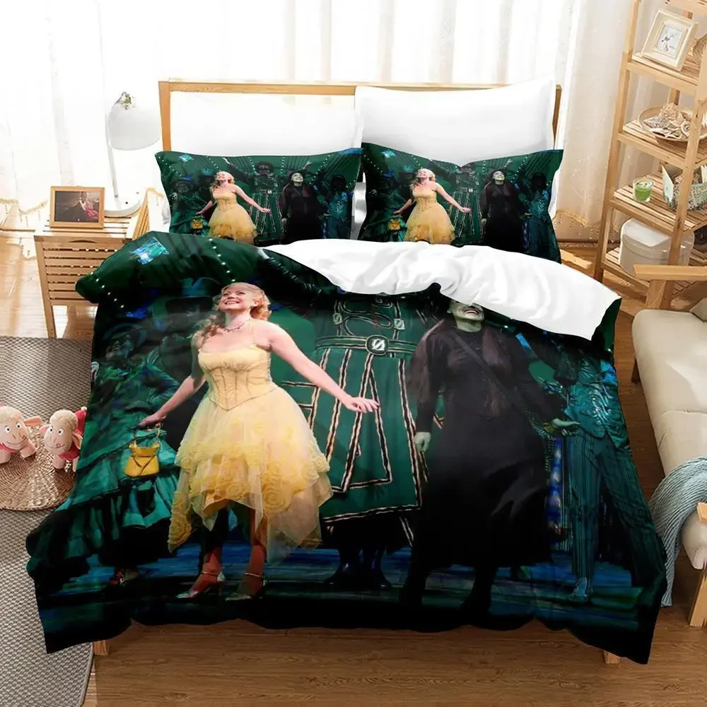 Wicked Musical Broadway Drama Bedding Set Single Twin Full Queen King Size Bed Set Aldult Kid Bedroom Duvetcover Sets 3D Print