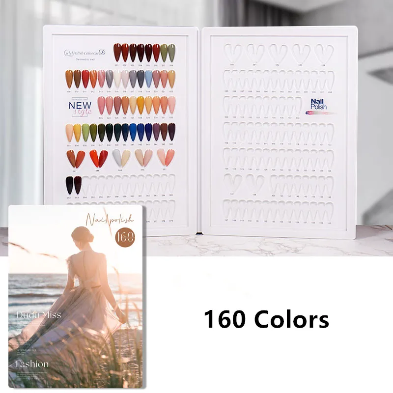 Nail Display Book Nail Polish Books with Fake Nail Tips False Nails Styles Showing Book Nails Tool Nail Polish Practice Palette