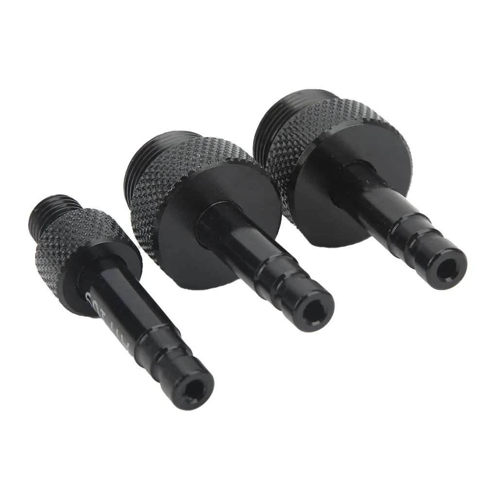 5PCS Black ATF Adaptor Set Knurled Grip Aluminum Alloy ATF Filler Adapter Straight / Angled Transmission Fluid Filling Tool