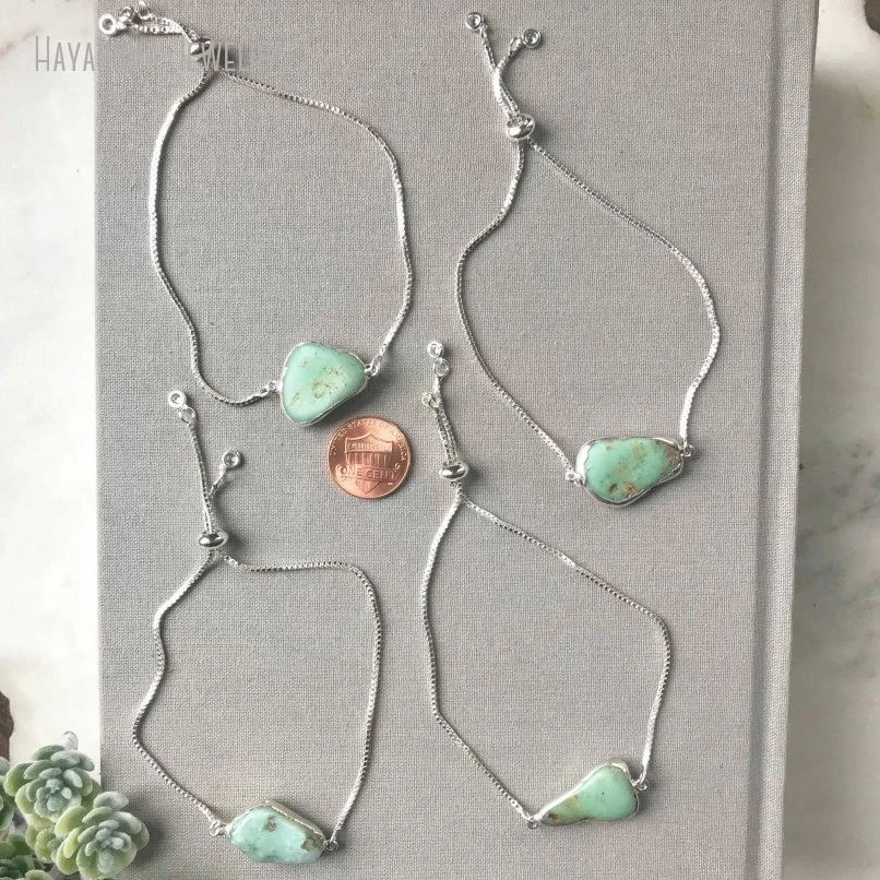 10 قطعة رغوة البحر قطعة شريسوبراسي حجر سوار فضي اللون قابل للتعديل الكفة الفولاذ المقاوم للصدأ هدية بوهو مجوهرات