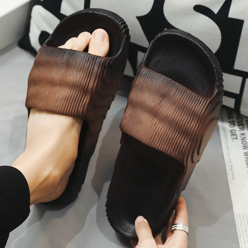 

Мужские летние модные повседневные мужские шлепанцы с клевером, домашняя пара, пляжная обувь на толстой подошве