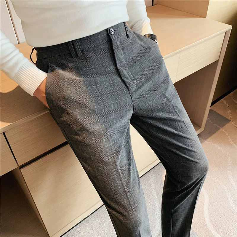 Pantalones de vestir de boda para hombre, traje de negocios, pantalones delgados formales e informales, traje de talla grande 29-38, 2023