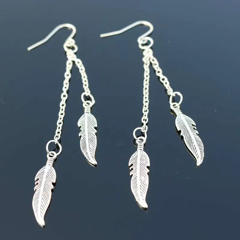 New Fashion Pearl Hanging Earrings for Women Sweet Heart Bowknot Korean Fashion Girls Dangle Earrings Long Thread Tassel Earring