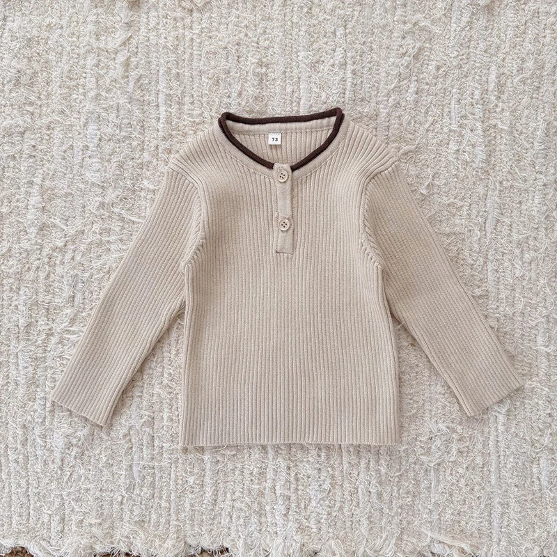 ربيع جديد 2026 0-3 سنوات ملابس الأطفال حديثي الولادة الفتيات الفتيان البلوز سترة طفل رضيع فتاة الفتيان الحياكة البلوز القمم