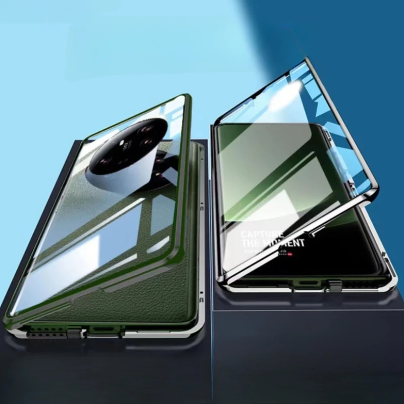 

Двухсторонний стеклянный чехол для телефона Xiaomi 13 Ultra 13 Ultra 13 Pro, Магнитный чехол с полной защитой на 360 °, задняя крышка для Mi13 Pro Shell