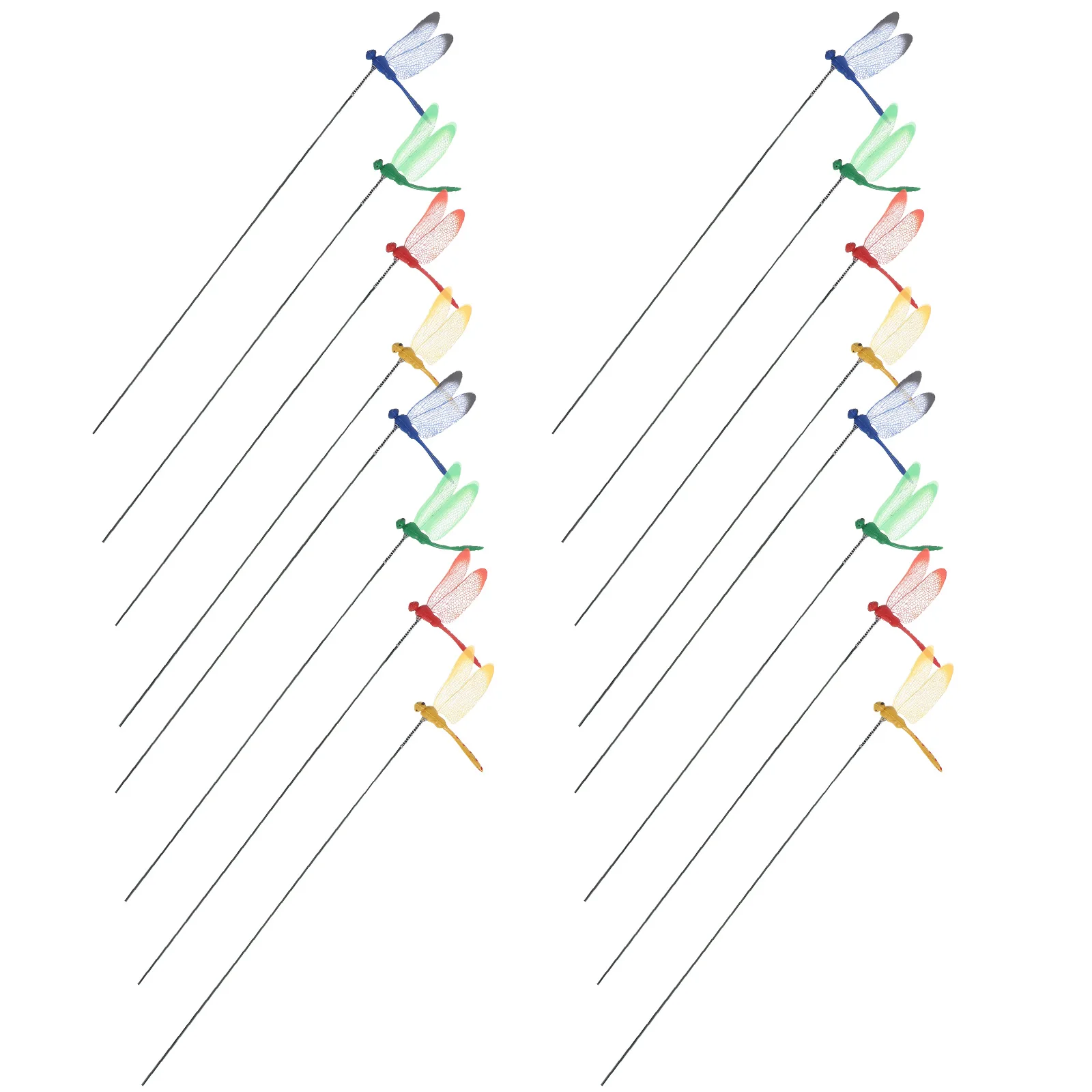 

20pcs Simulated Dragonfly Decoration Realistic Iron Wire PVC Garden Stake Outdoor Yard Lawn Crafts Gifts Sculpture
