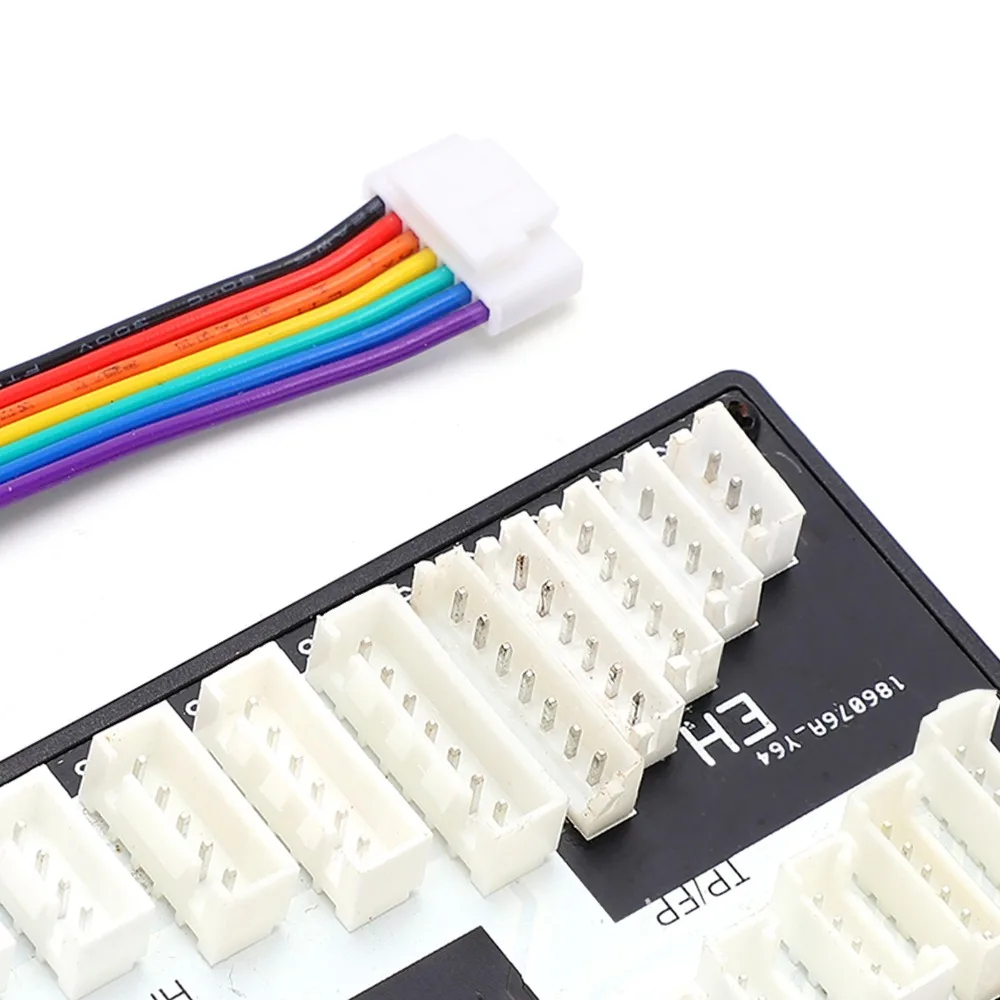 2-6S Battery Balance Charge Board Color Coded Cable Professional Charging Plate Parallel Multi Port Charger Expansion Adapter