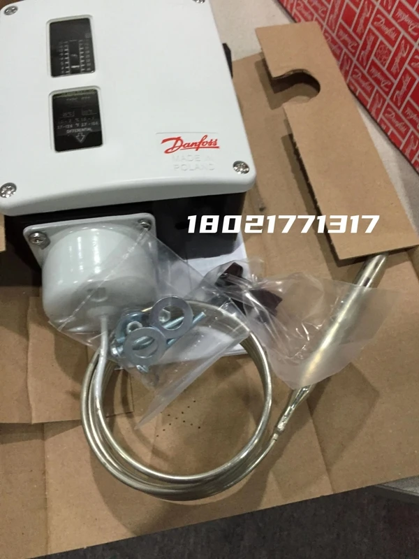 Danfoss RT Series Temperature Switch Remote Temperature Sensing Package With Capillary Adjustable Return Difference