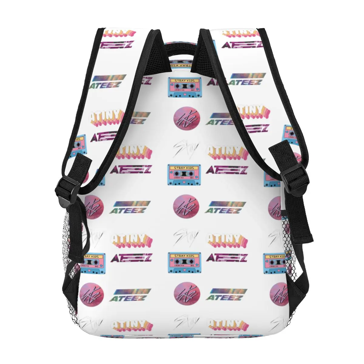 Stray Kids Ateez Staytiny Kpop Backpacks Boys Girls Bookbag Students School Bags Kids Rucksack Shoulder Bag Large Capacity