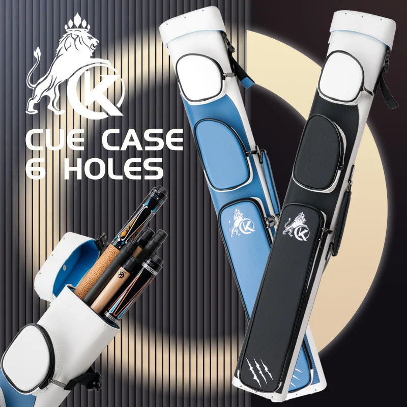 

KONLLEN Hard Pool Cue Case Professional Billiards Cue Case for 2 Butts 4 Shafts Durable Hard Shell Cue Bag Adjustable Shoulder
